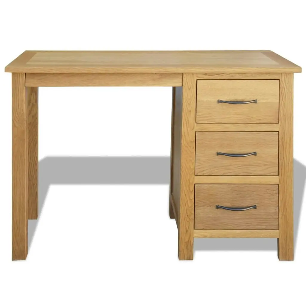 Desk with 3 Drawers 106x40x75 cm Solid Oak Wood 242743