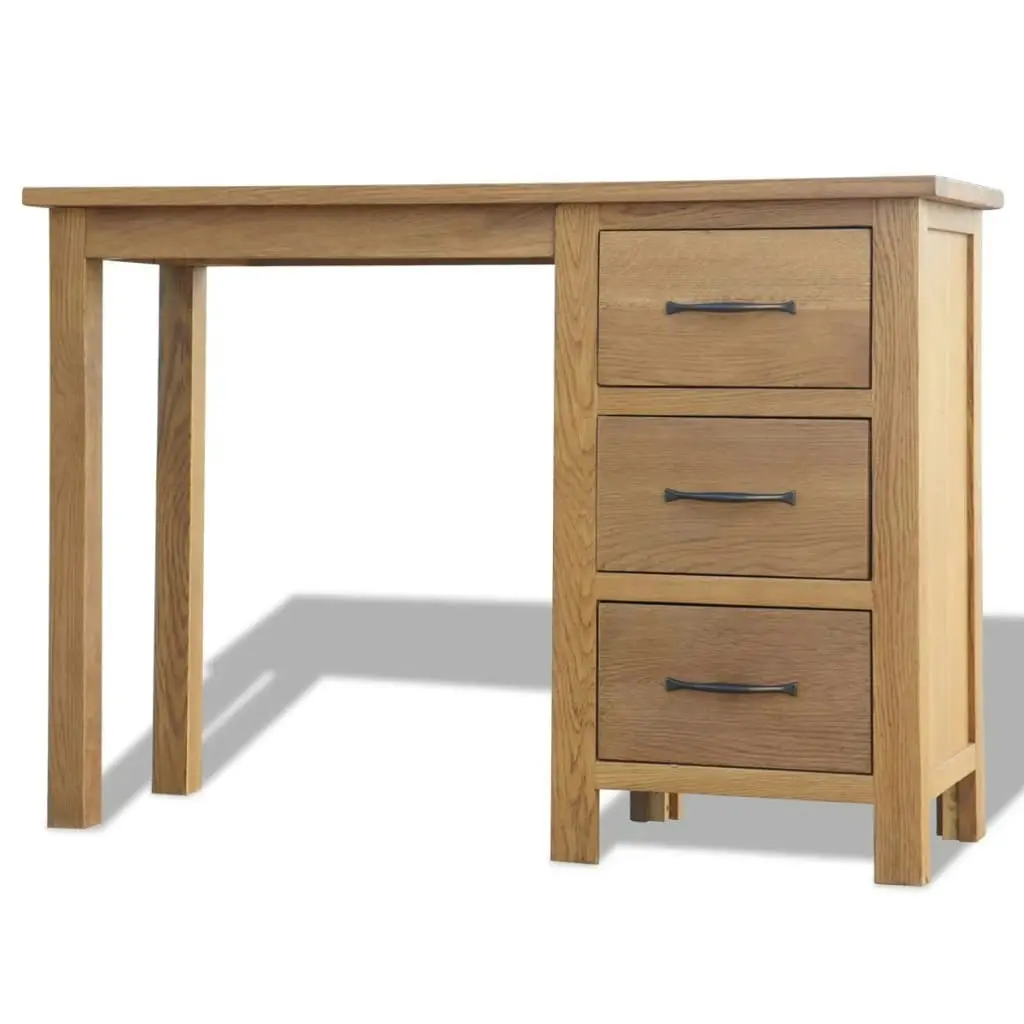 Desk with 3 Drawers 106x40x75 cm Solid Oak Wood 242743