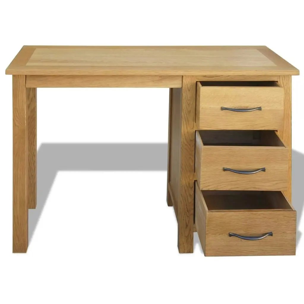 Desk with 3 Drawers 106x40x75 cm Solid Oak Wood 242743