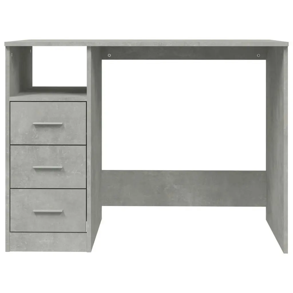 Desk with Drawers Concrete Grey 102x50x76 cm Engineered Wood 823036