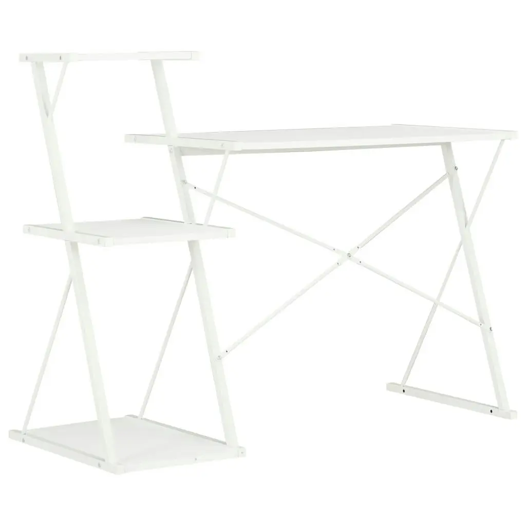 Desk with Shelf White 116x50x93 cm 20287