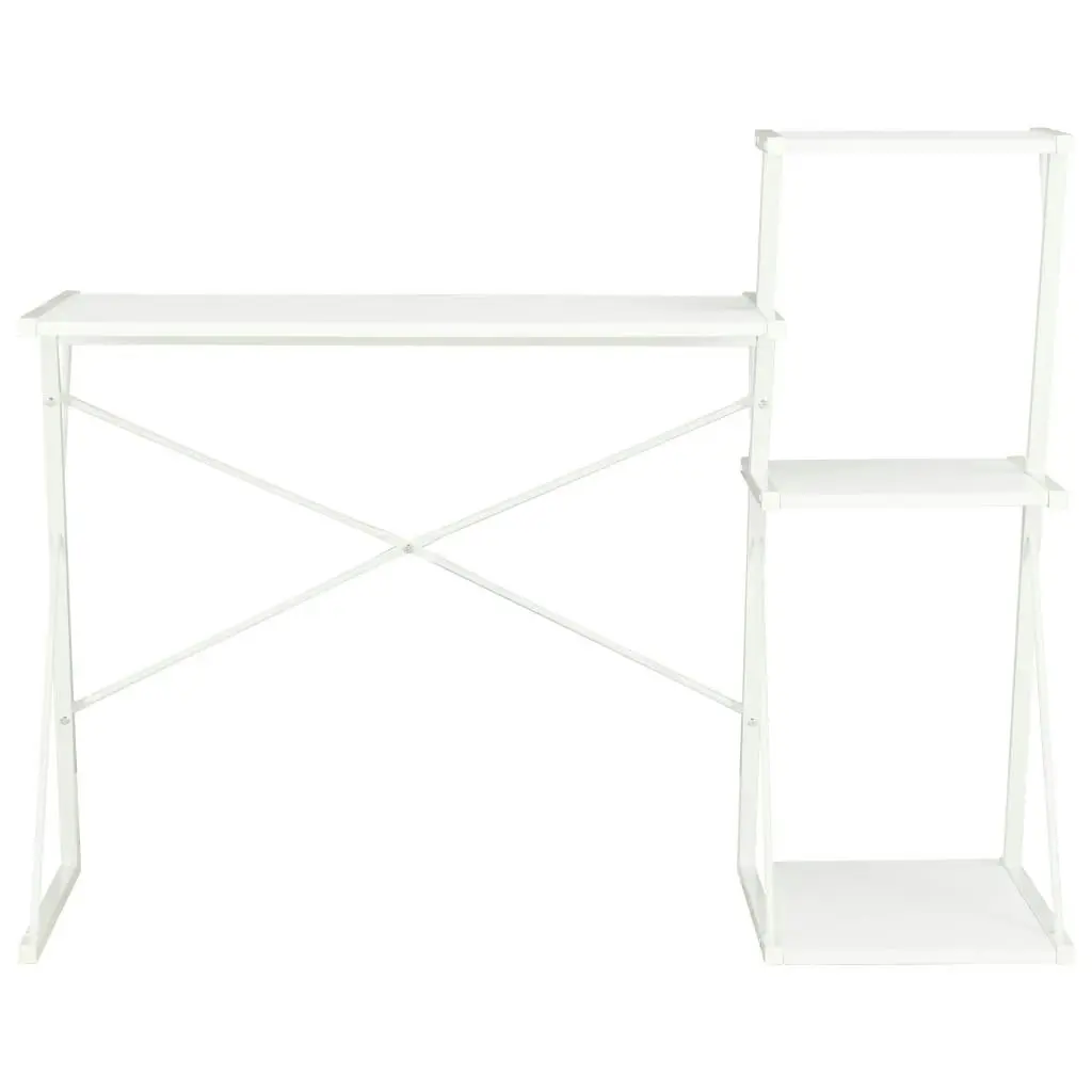 Desk with Shelf White 116x50x93 cm 20287