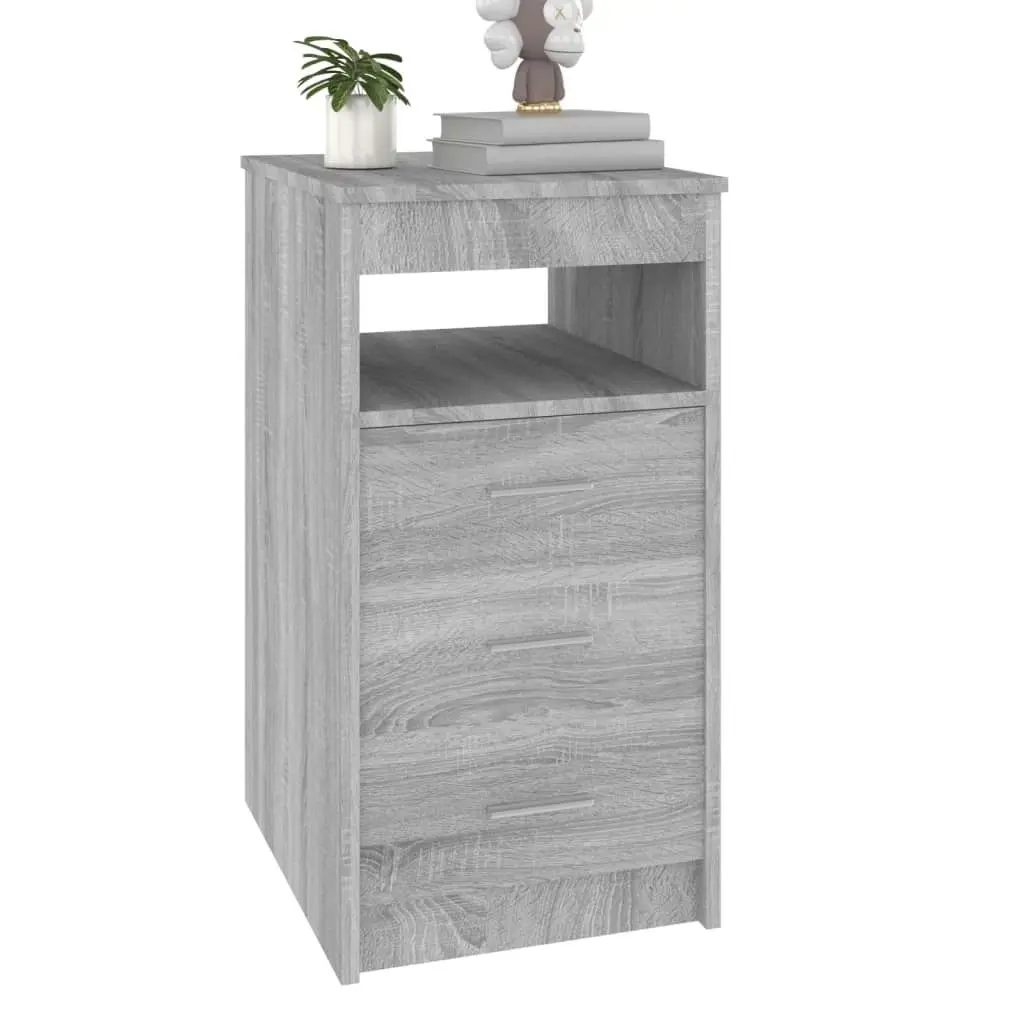 Drawer Cabinet Grey Sonoma 40x50x76 cm Engineered Wood 815094