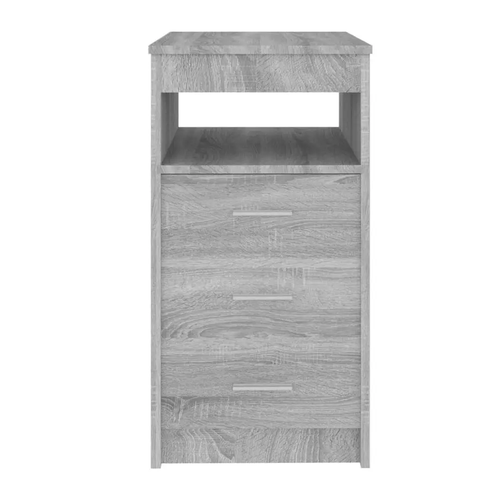 Drawer Cabinet Grey Sonoma 40x50x76 cm Engineered Wood 815094