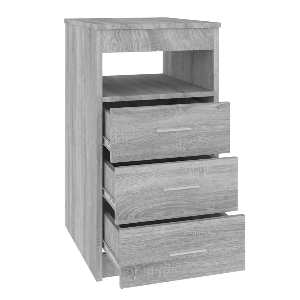 Drawer Cabinet Grey Sonoma 40x50x76 cm Engineered Wood 815094