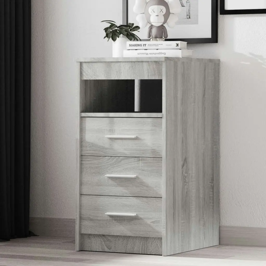 Drawer Cabinet Grey Sonoma 40x50x76 cm Engineered Wood 815094