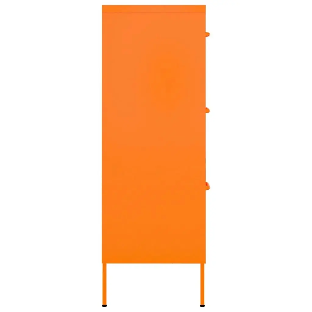 Drawer Cabinet Orange 80x35x101.5 cm Steel 336147