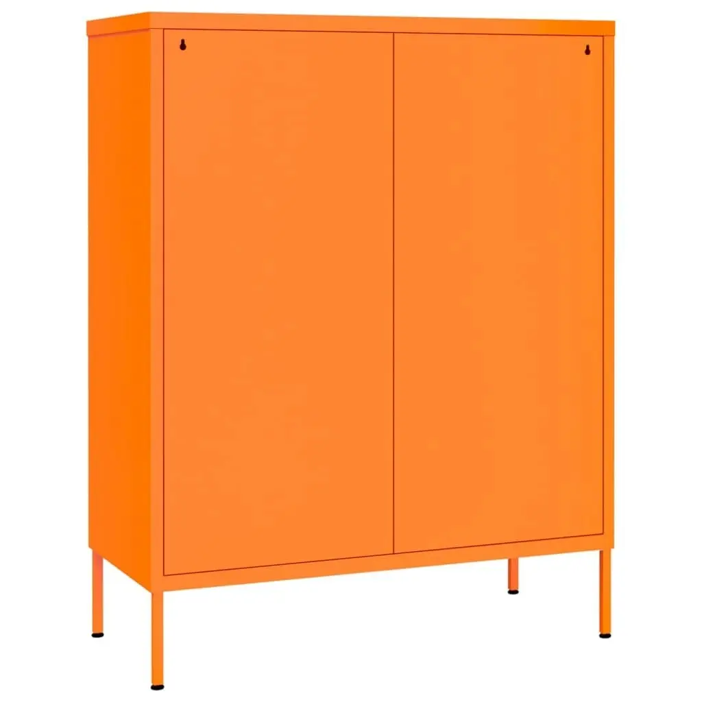 Drawer Cabinet Orange 80x35x101.5 cm Steel 336147