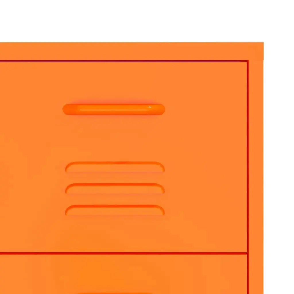 Drawer Cabinet Orange 80x35x101.5 cm Steel 336147