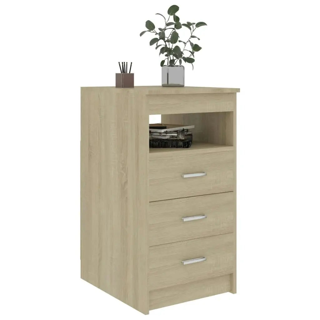 Drawer Cabinet Sonoma Oak 40x50x76 cm Engineered Wood 801808