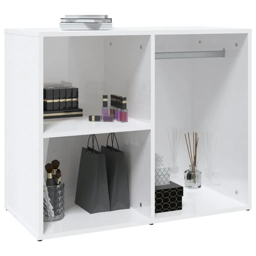 Dressing Cabinet High Gloss White 80x40x65 cm Engineered Wood 808852