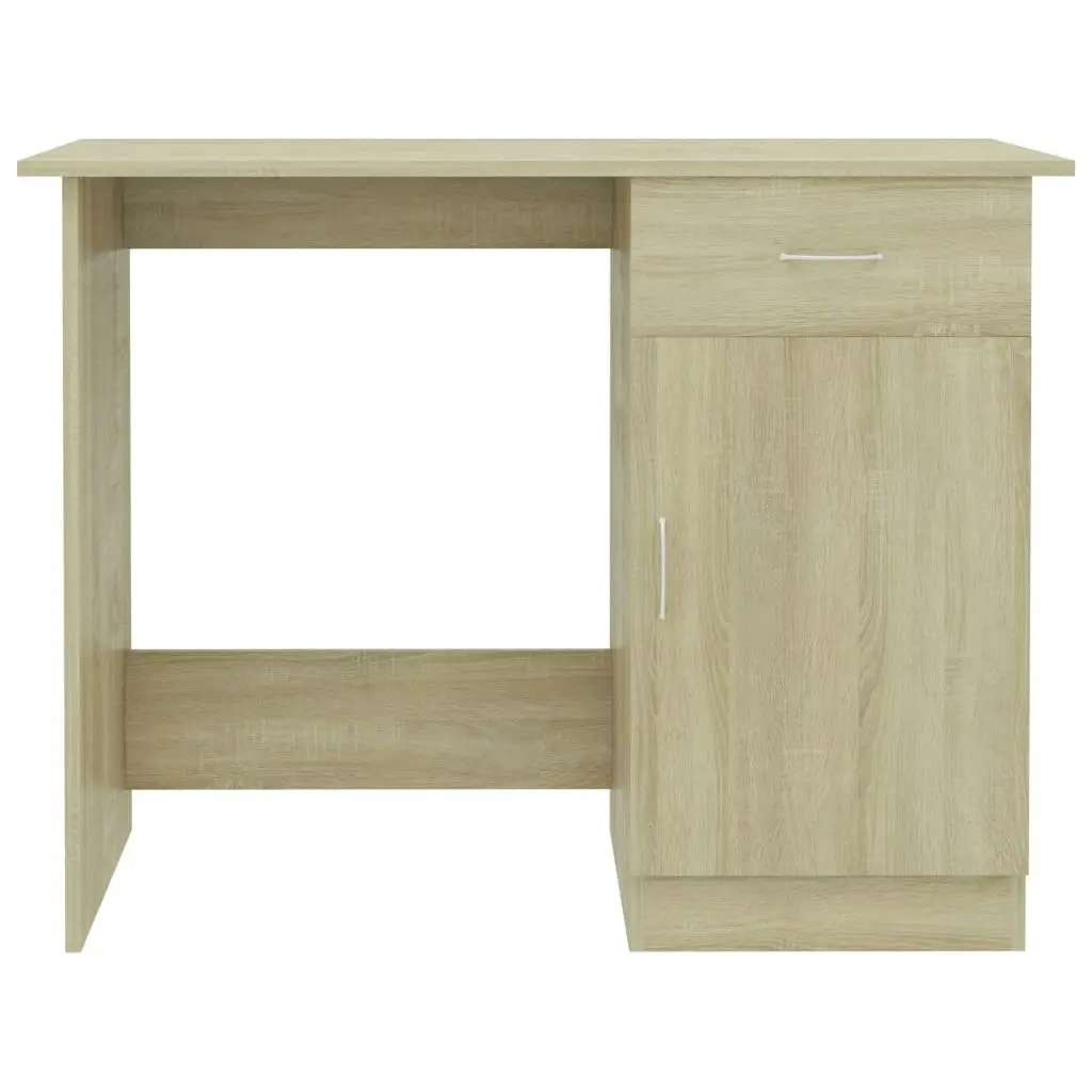 Desk Sonoma Oak 100x50x76 cm Engineered Wood 801083