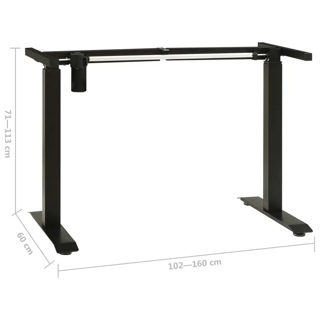 Electric Motorised Standing Desk Frame Height Adjustable Black 321717