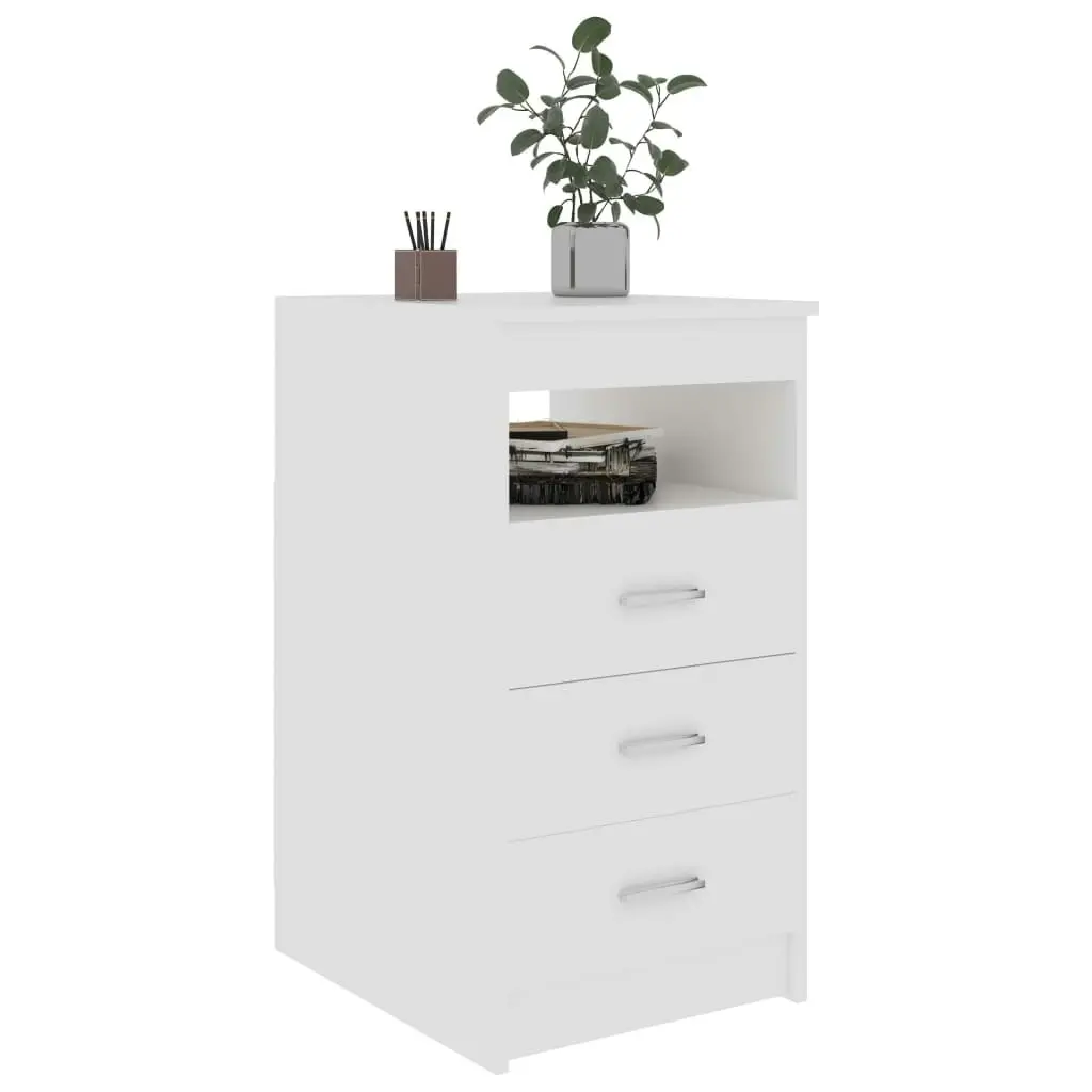 Drawer Cabinet White 40x50x76 cm Engineered Wood 801805