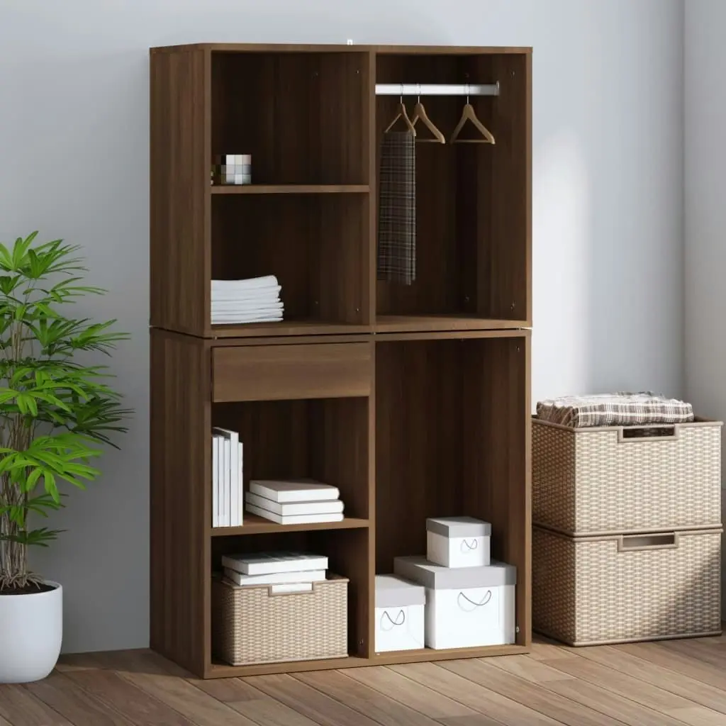 Dressing Cabinet Brown Oak 80x40x65 cm Engineered Wood 820507