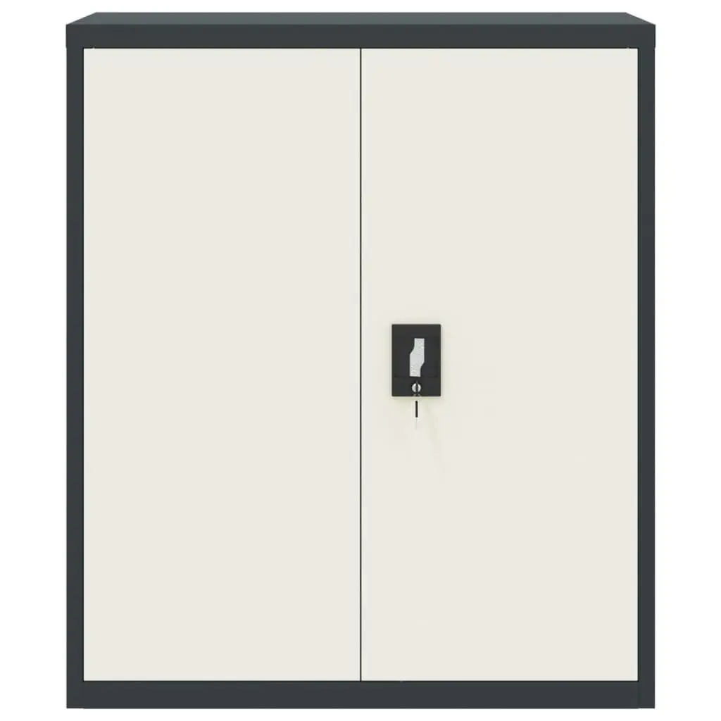 File Cabinet Anthracite and White 90x40x105 cm Steel 339740