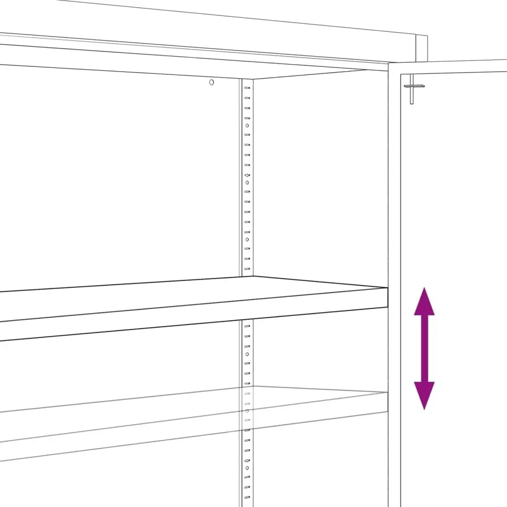 File Cabinet Anthracite and White 90x40x105 cm Steel 339740