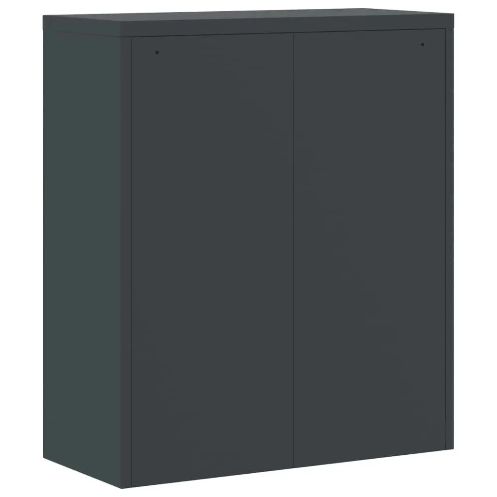 File Cabinet Anthracite and White 90x40x105 cm Steel 339740