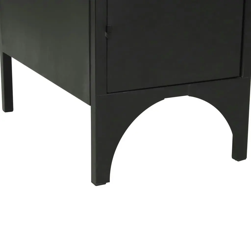 Double Pedestal Desk Solid Firwood and Steel 120x50x76 cm 246422