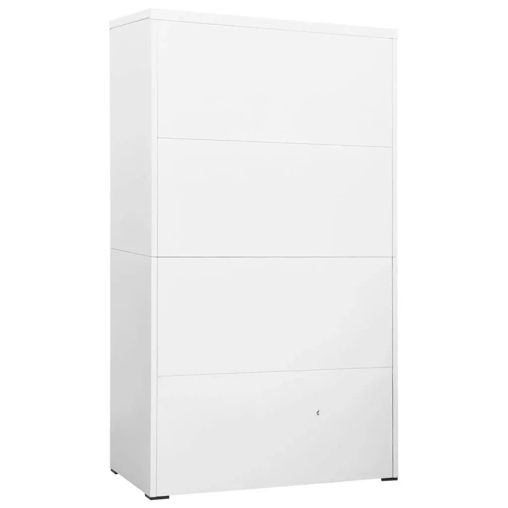 Filing Cabinet White 90x46x164 cm Steel 336298