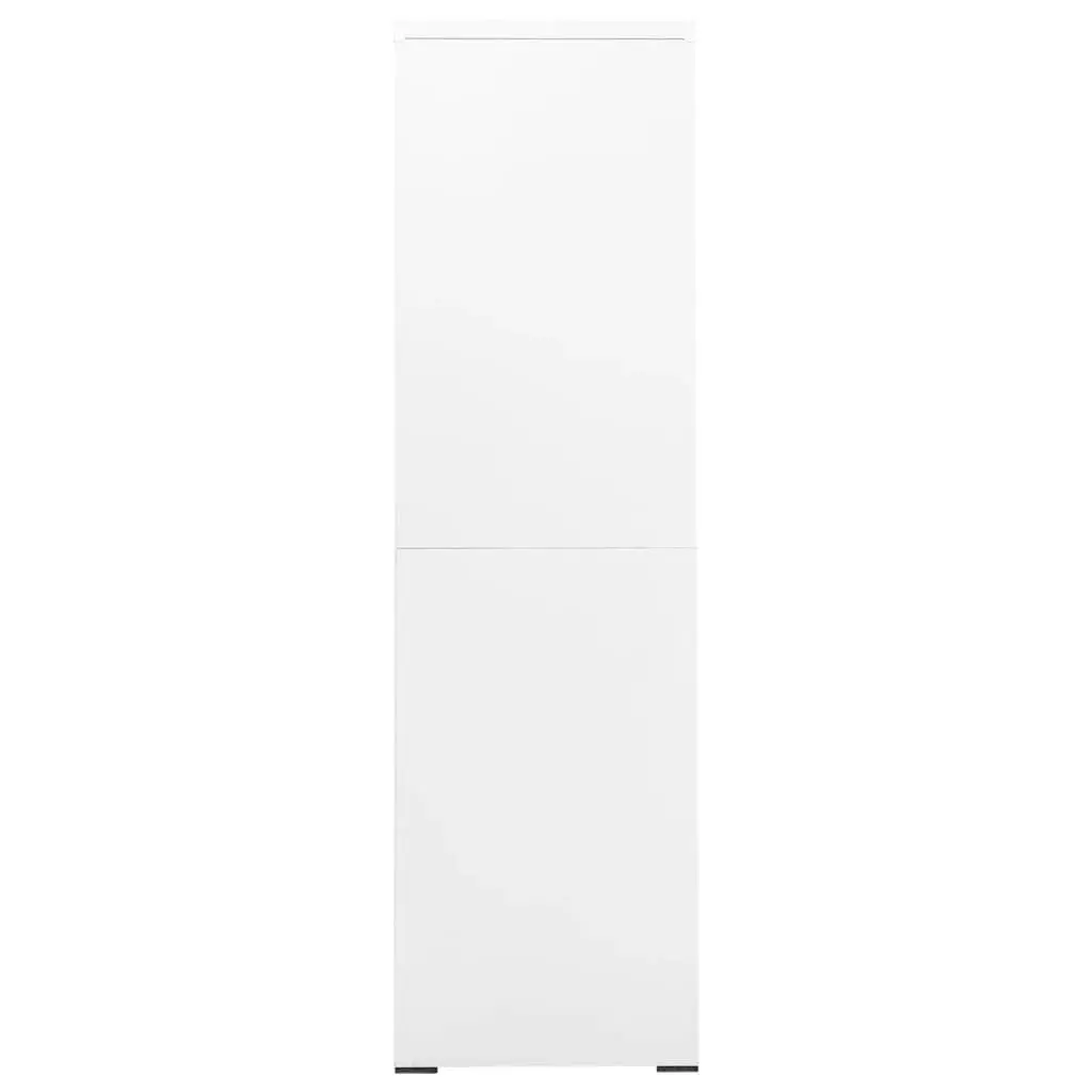 Filing Cabinet White 90x46x164 cm Steel 336298