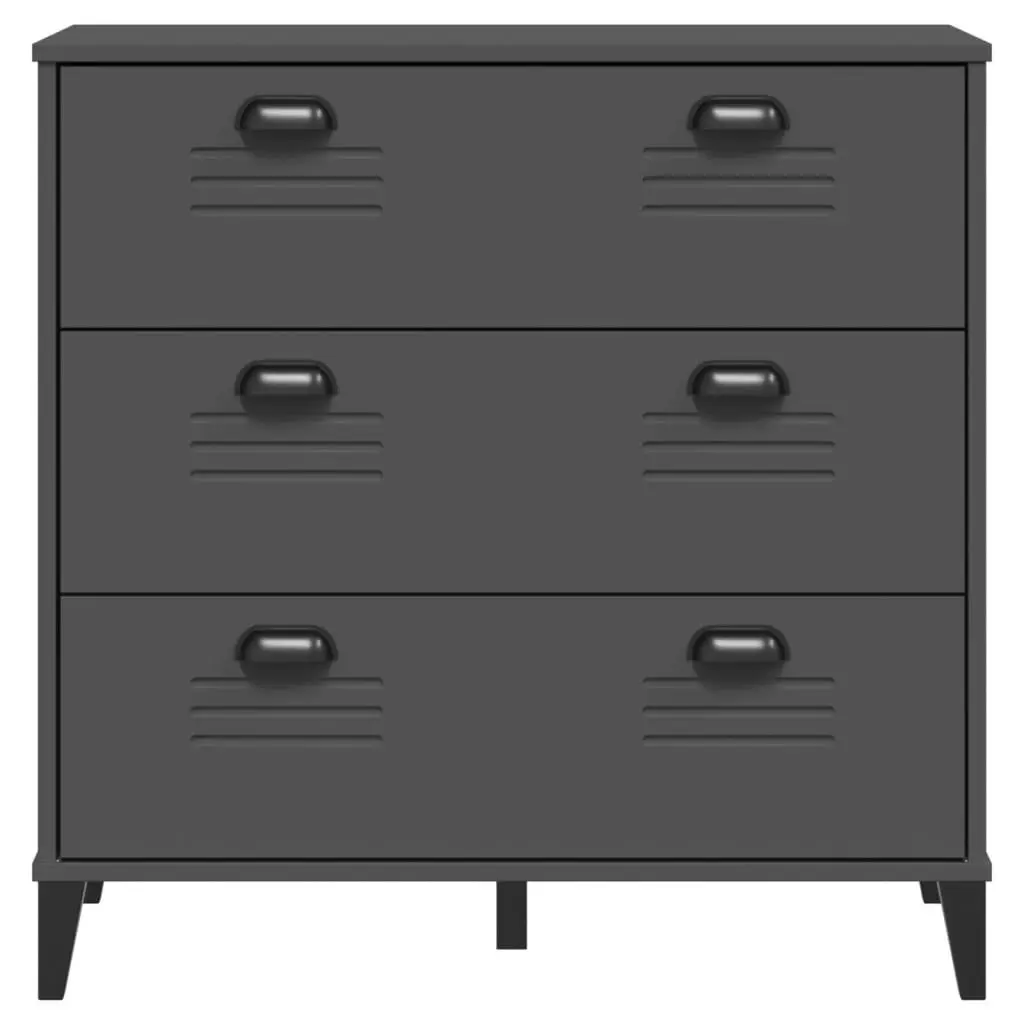 Drawer Cabinet VIKEN Anthracite Grey Engineered Wood 374922