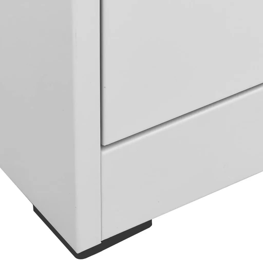 Filing Cabinet Light Grey 46x62x133 cm Steel 336279