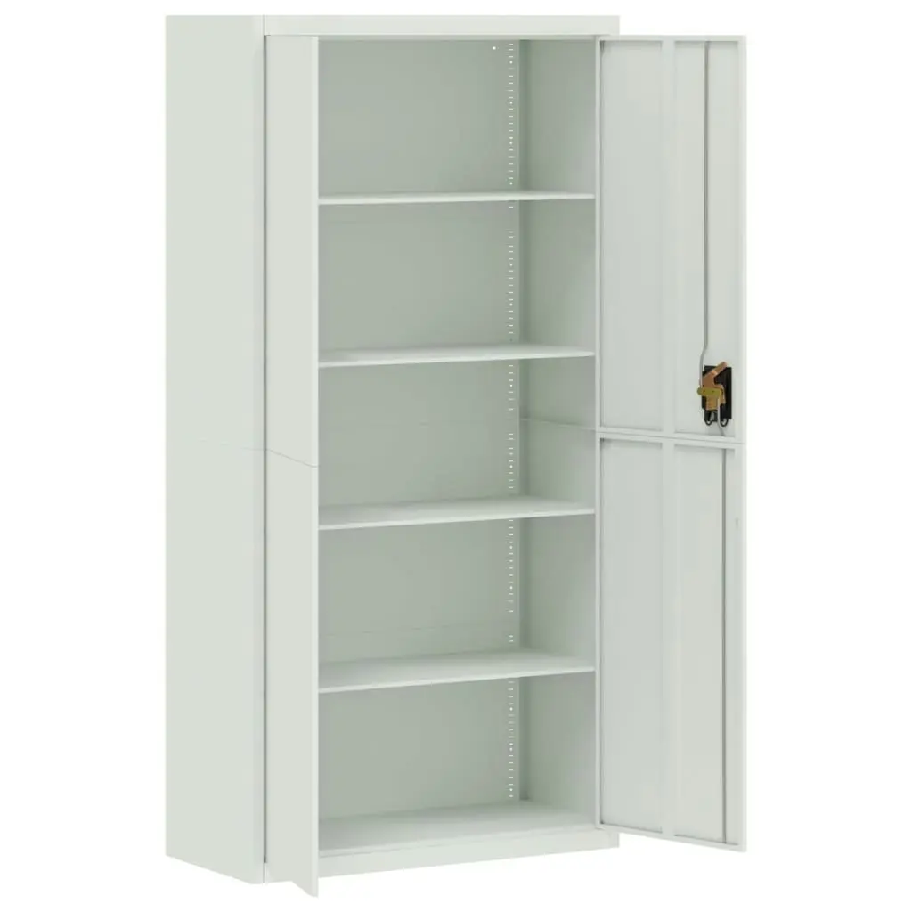 File Cabinet Light Grey 90x40x180 cm Steel 339753