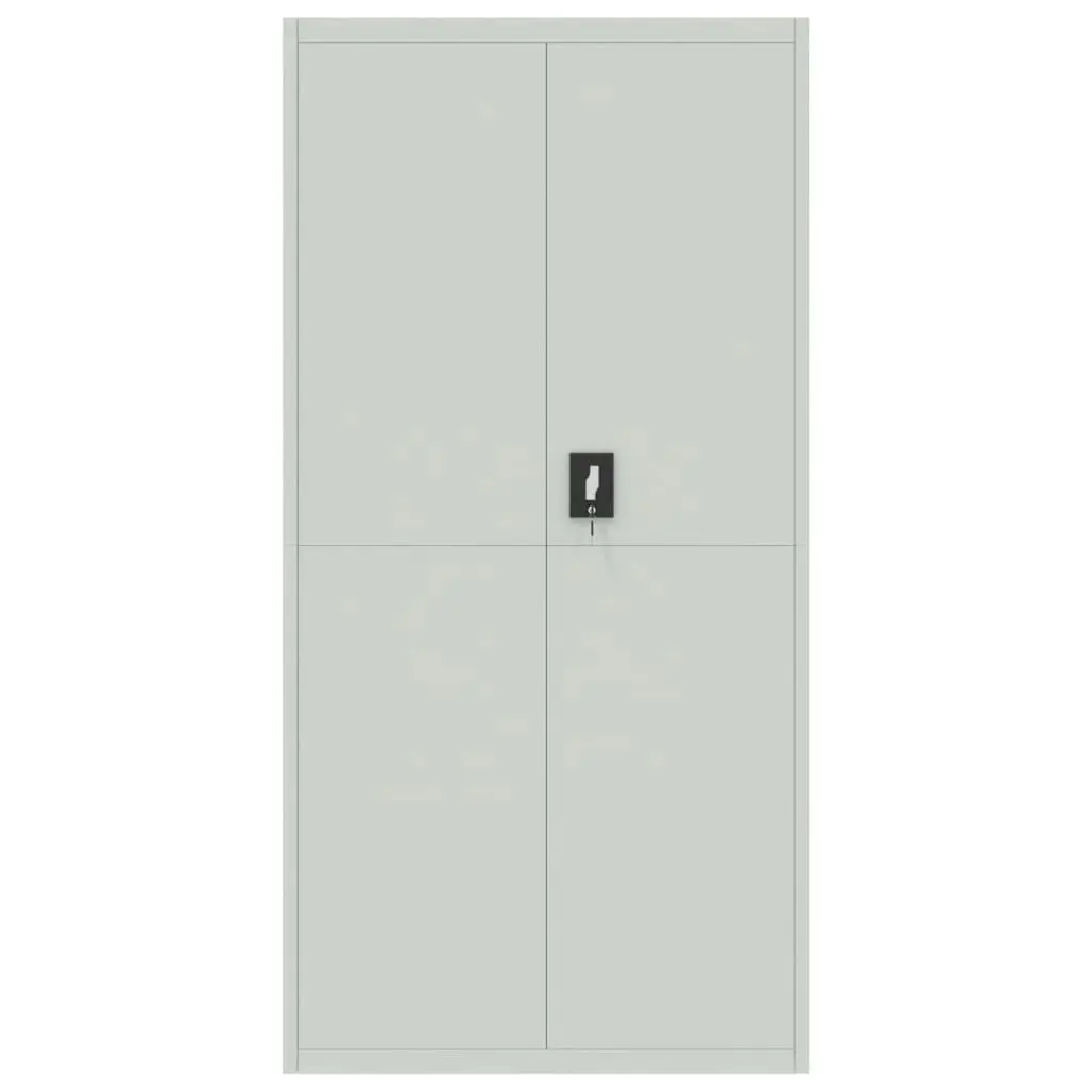 File Cabinet Light Grey 90x40x180 cm Steel 339753