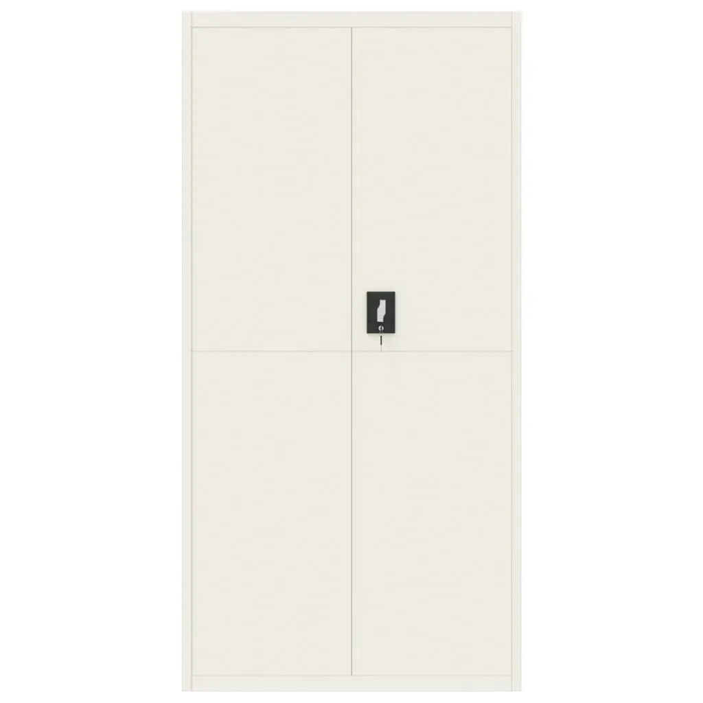 File Cabinet White 90x40x180 cm Steel 339752