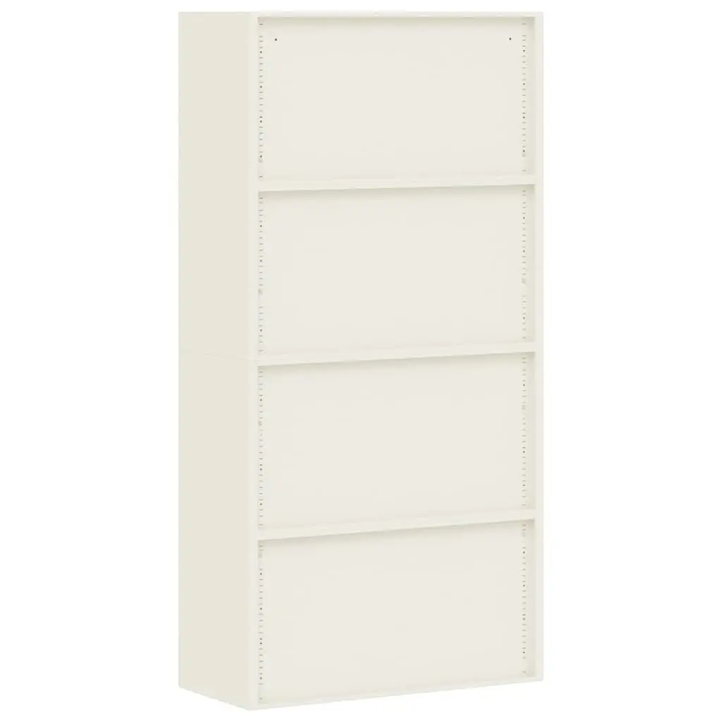 File Cabinet White 90x40x180 cm Steel 339752