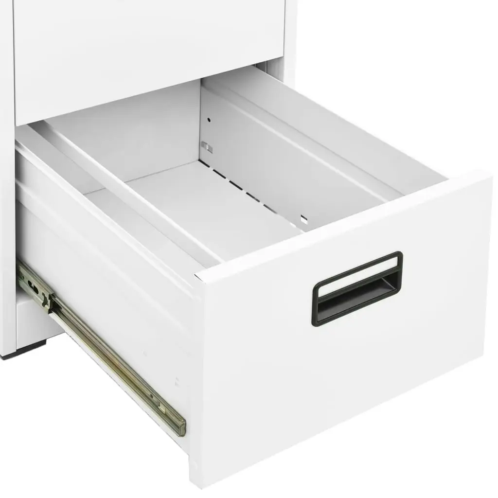 Filing Cabinet White 46x62x102.5 cm Steel 336274