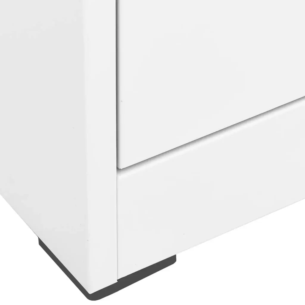 Filing Cabinet White 46x62x102.5 cm Steel 336274