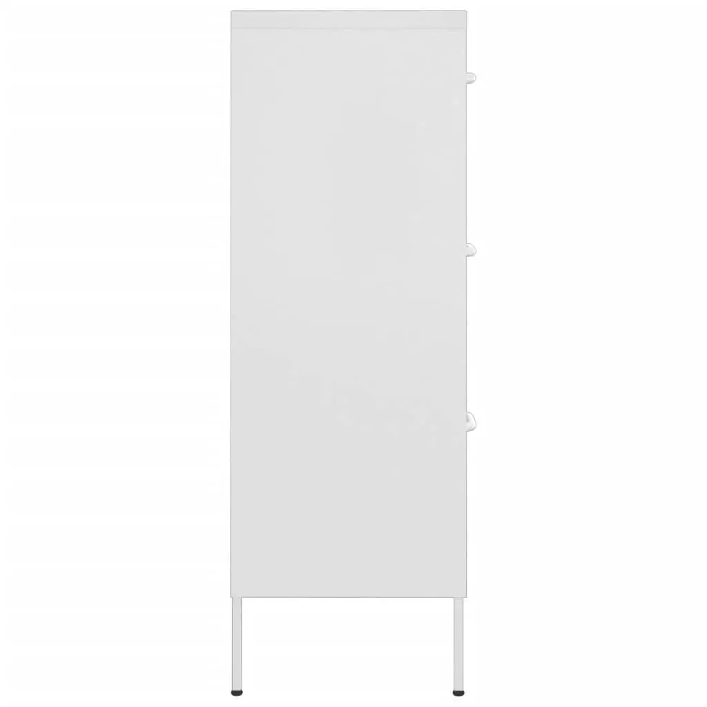 Drawer Cabinet White 80x35x101.5 cm Steel 336152