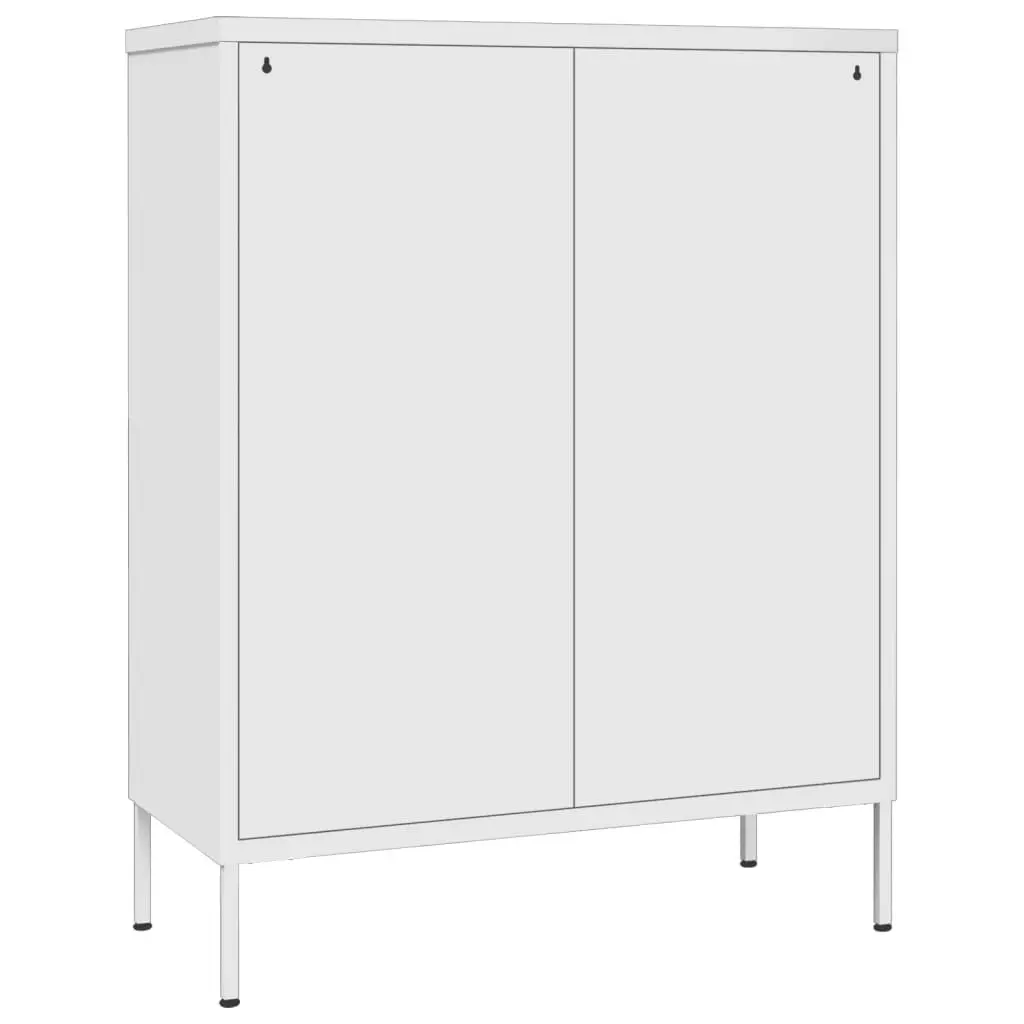 Drawer Cabinet White 80x35x101.5 cm Steel 336152