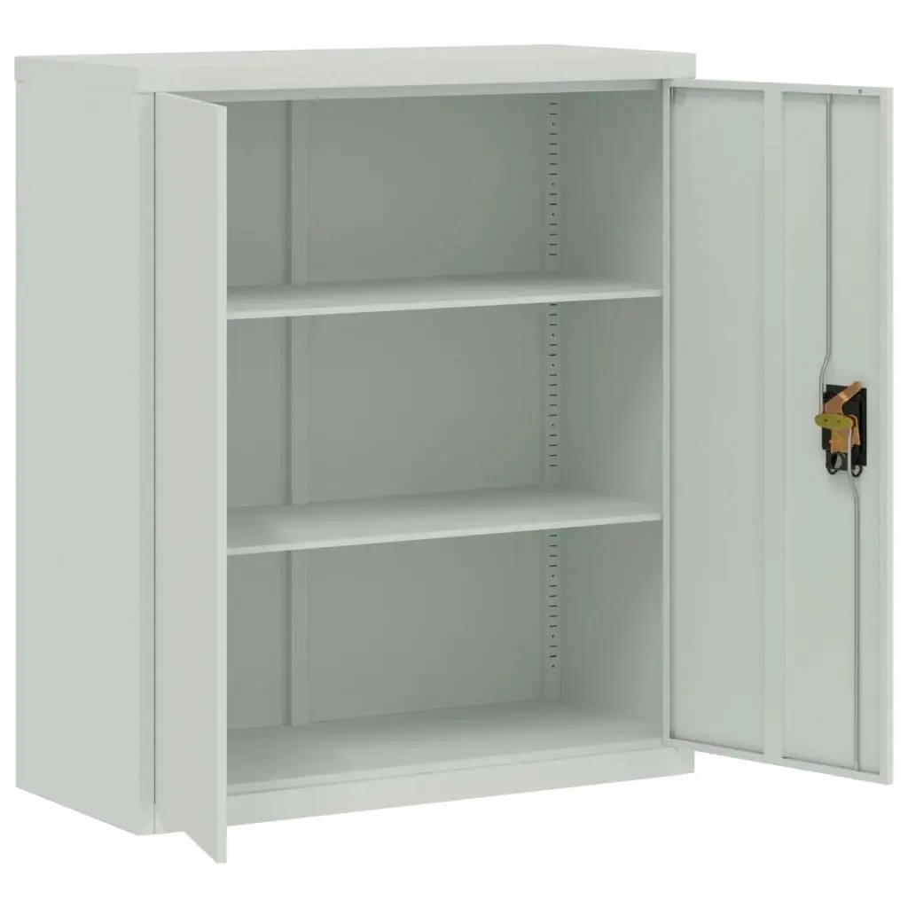 File Cabinet Light Grey 90x40x105 cm Steel 339737