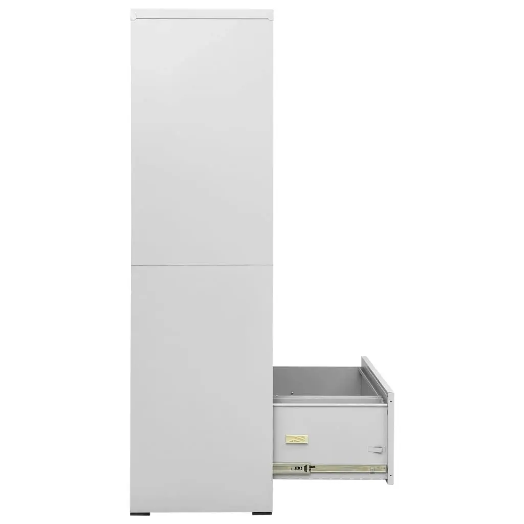 Filing Cabinet Light Grey 90x46x164 cm Steel 336299