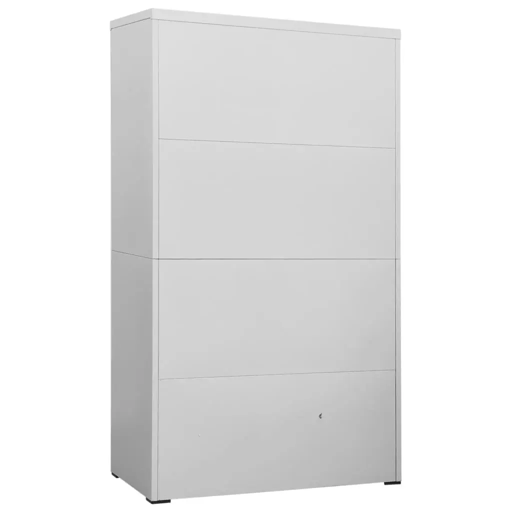 Filing Cabinet Light Grey 90x46x164 cm Steel 336299