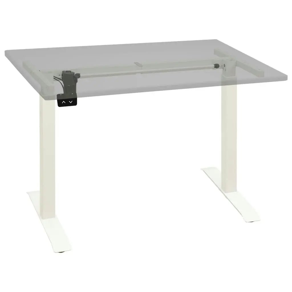 Electric Motorised Standing Desk Frame Height Adjustable White 321716