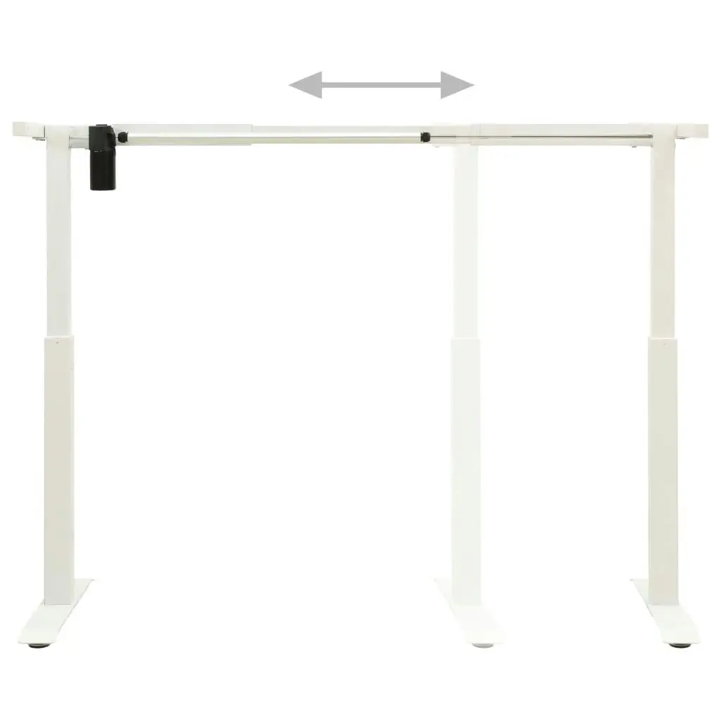 Electric Motorised Standing Desk Frame Height Adjustable White 321716