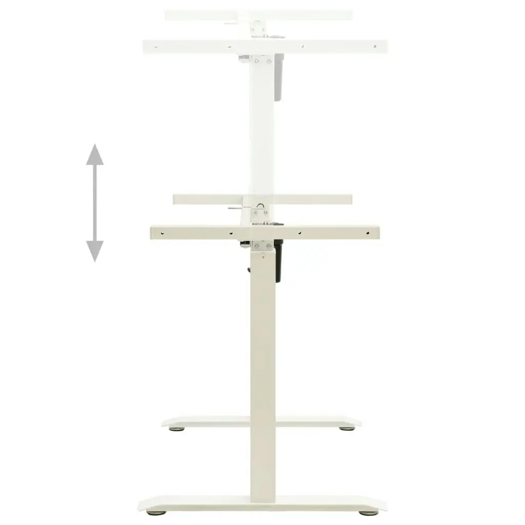 Electric Motorised Standing Desk Frame Height Adjustable White 321716