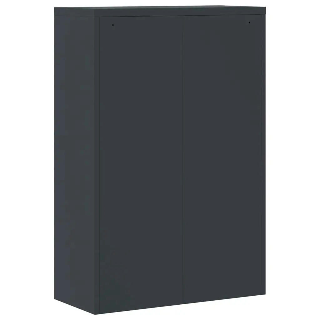 File Cabinet Anthracite and White 90x40x140 cm Steel 339748