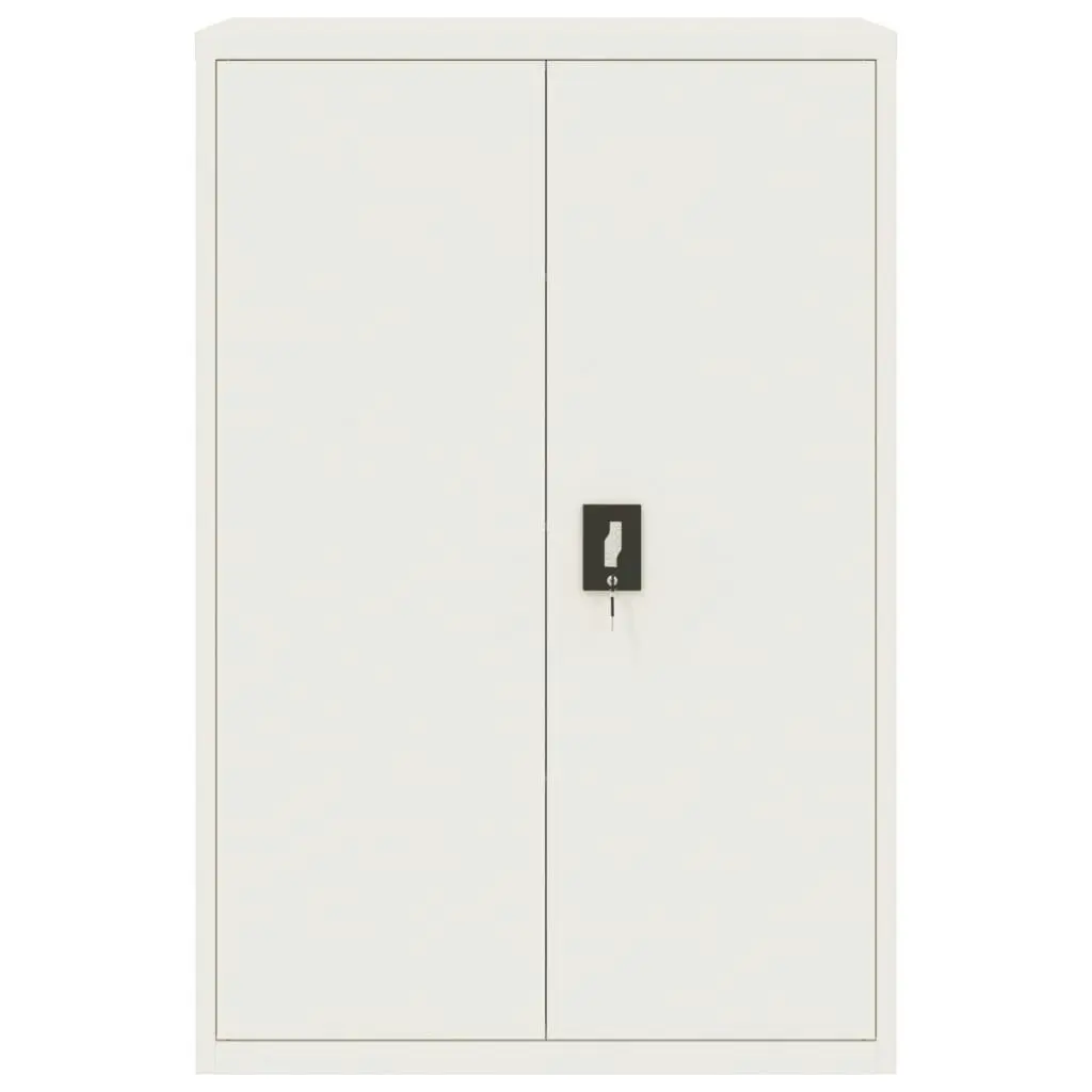 File Cabinet White 90x40x140 cm Steel 339744