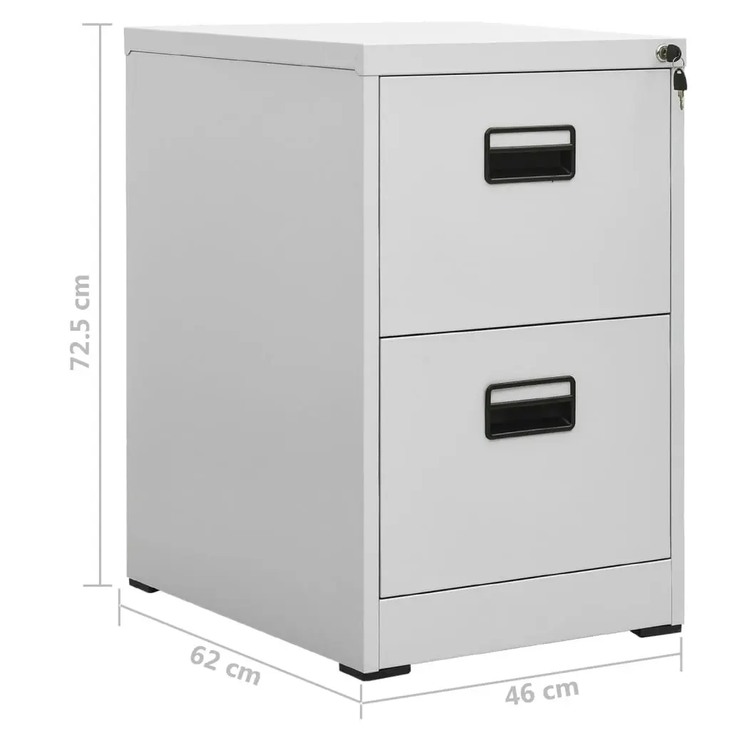 Filing Cabinet Light Grey 46x62x72.5 cm Steel 336271