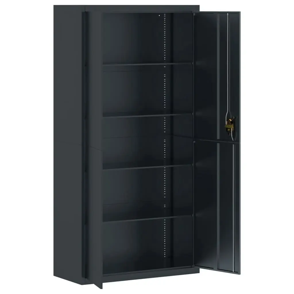 File Cabinet Anthracite 90x40x180 cm Steel 339755