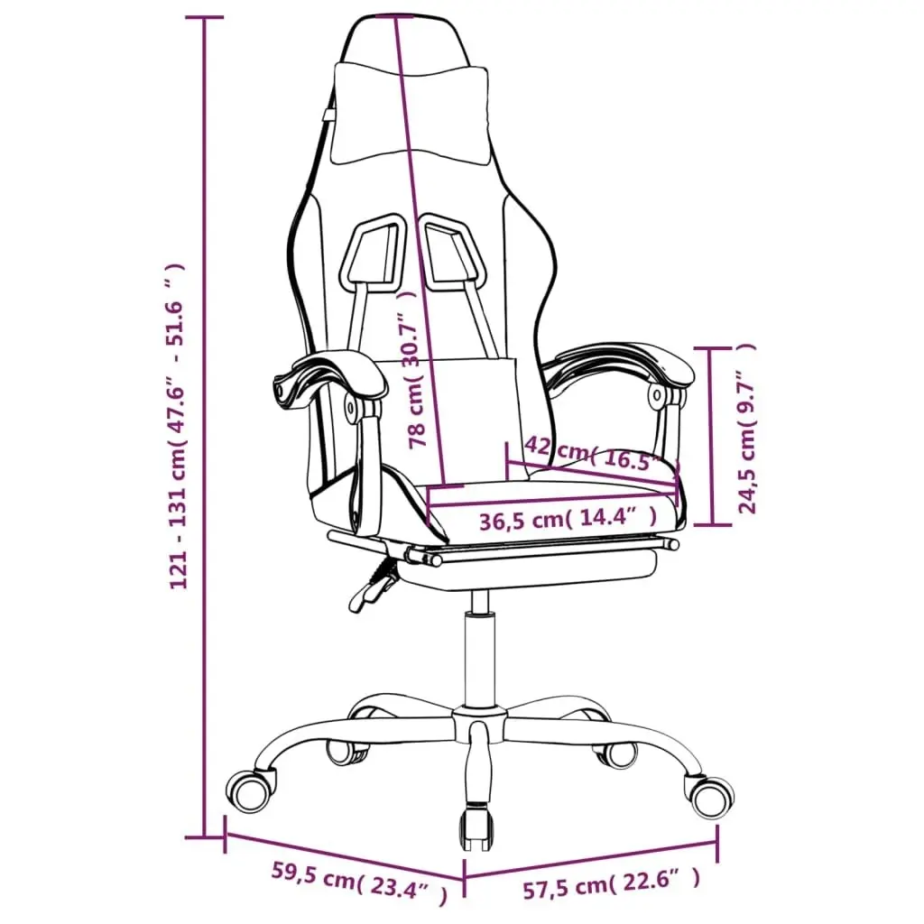 Gaming Chair with Footrest Black and Green Faux Leather 3143833