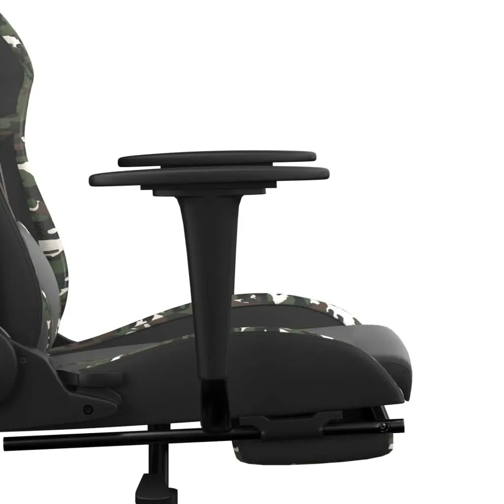 Gaming Chair with Footrest Black and Camouflage Faux Leather 3143686