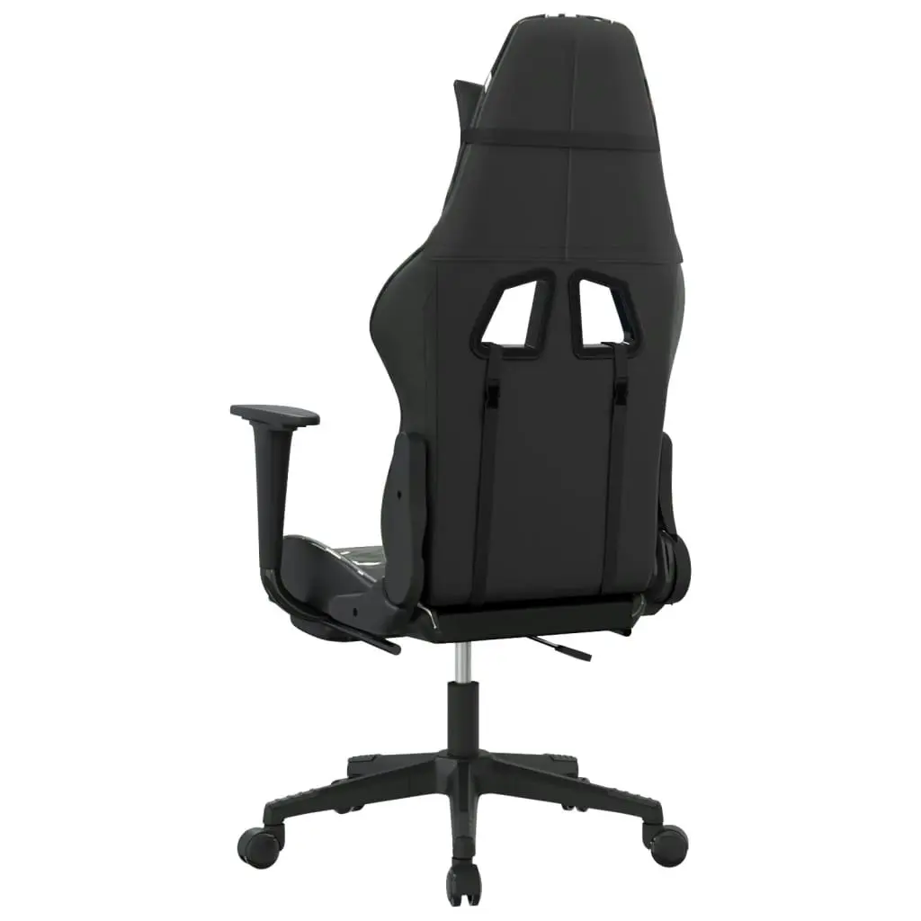 Gaming Chair with Footrest Black and Camouflage Faux Leather 3143710