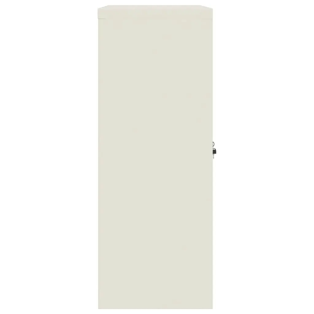 File Cabinet White 90x40x105 cm Steel 339736