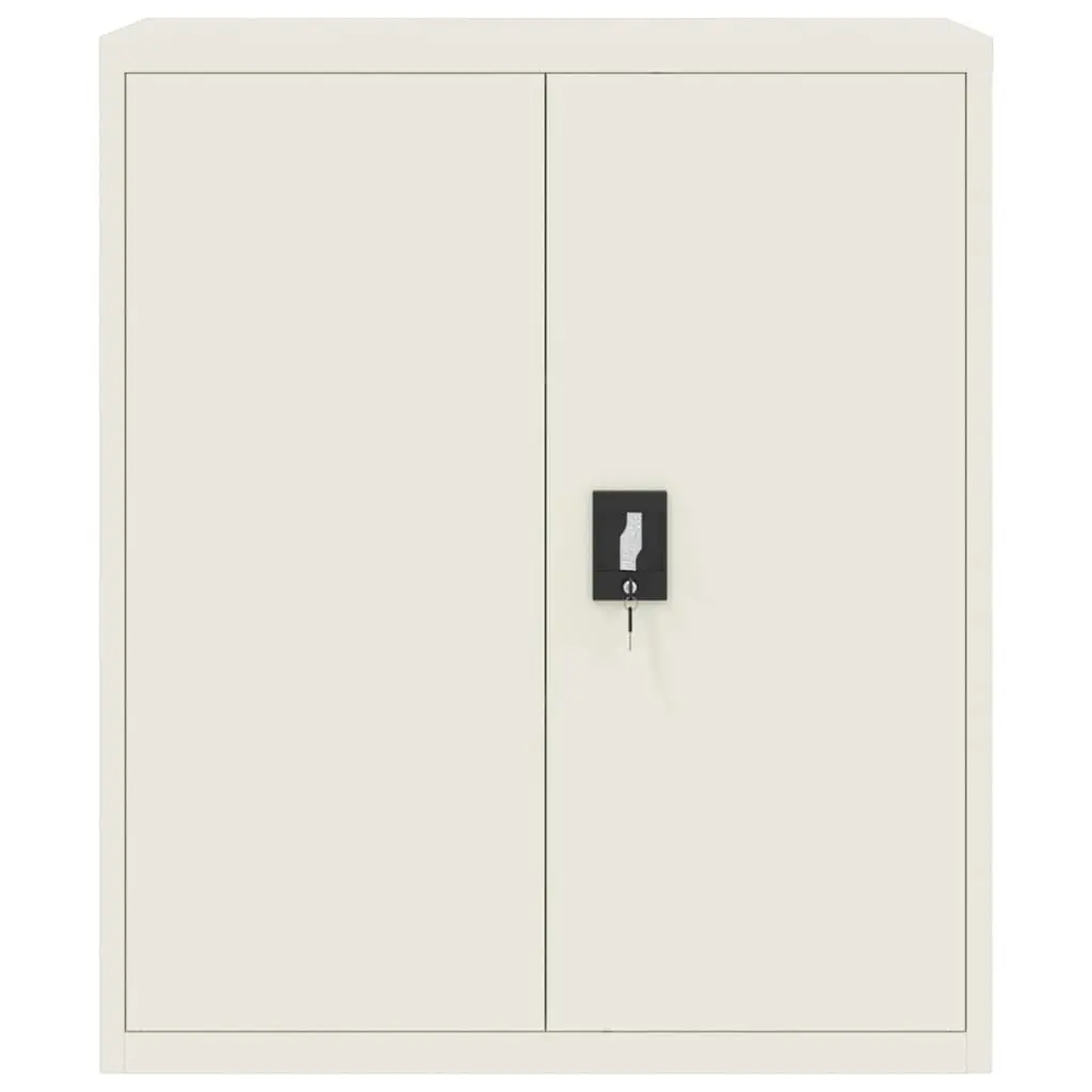 File Cabinet White 90x40x105 cm Steel 339736